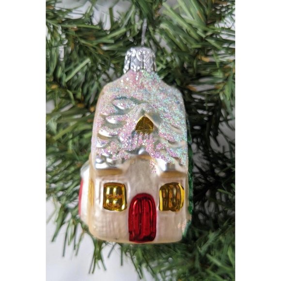 Christmas Cottage Retired Old World Christmas Inge Glas Ornament - Picture 3 of 4